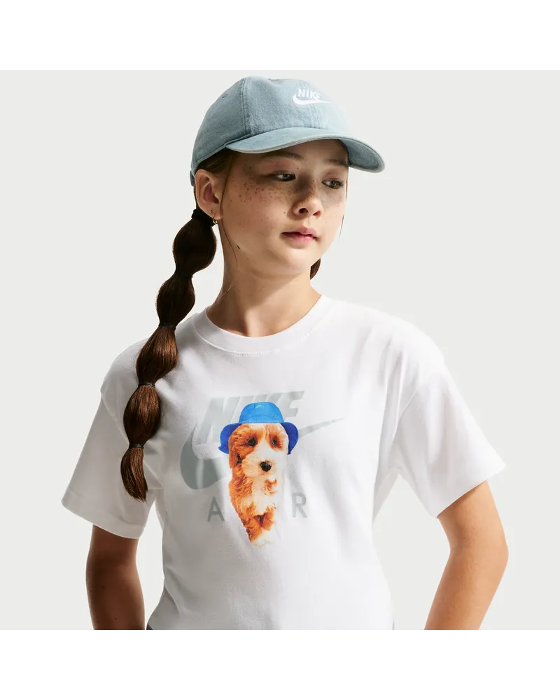 Nike lockeres T-Shirt für ältere Kinder (Mädchen) - Weiß Weiß