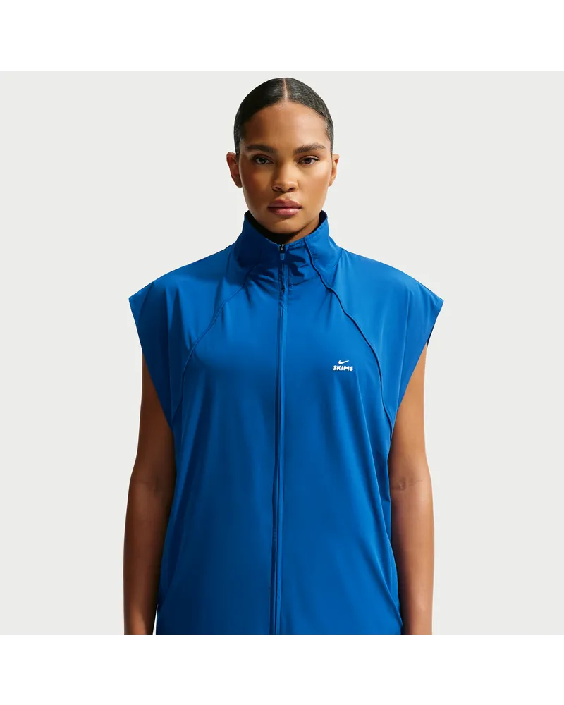 Nike SKIMS Stretch Nylon Oversize-Weste (Damen) - Blau Blau