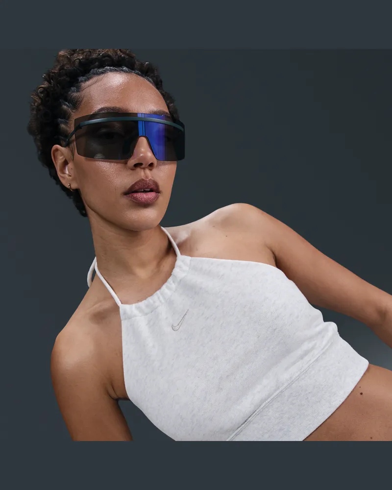Nike Sportswear Chill Terry Neckholder-Top aus French Terry mit verkürztem, schmalem Schnitt (Damen) - Braun Braun