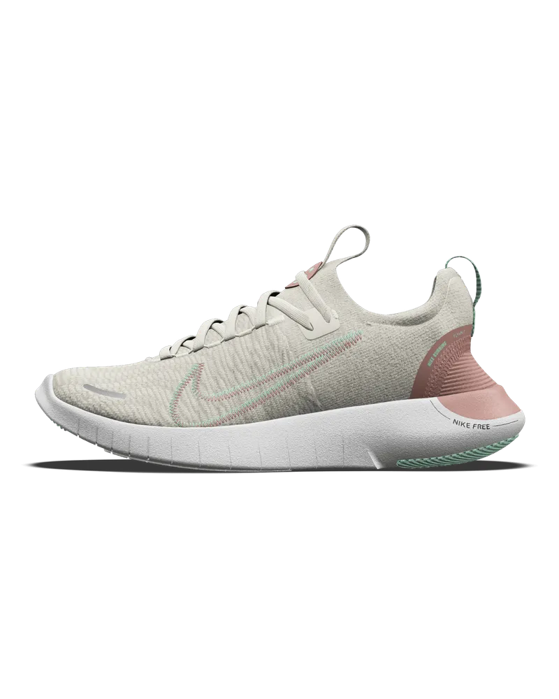 Nike Free RN By You personalisierbarer Straßenlaufschuh für Herren - Weiß Weiß