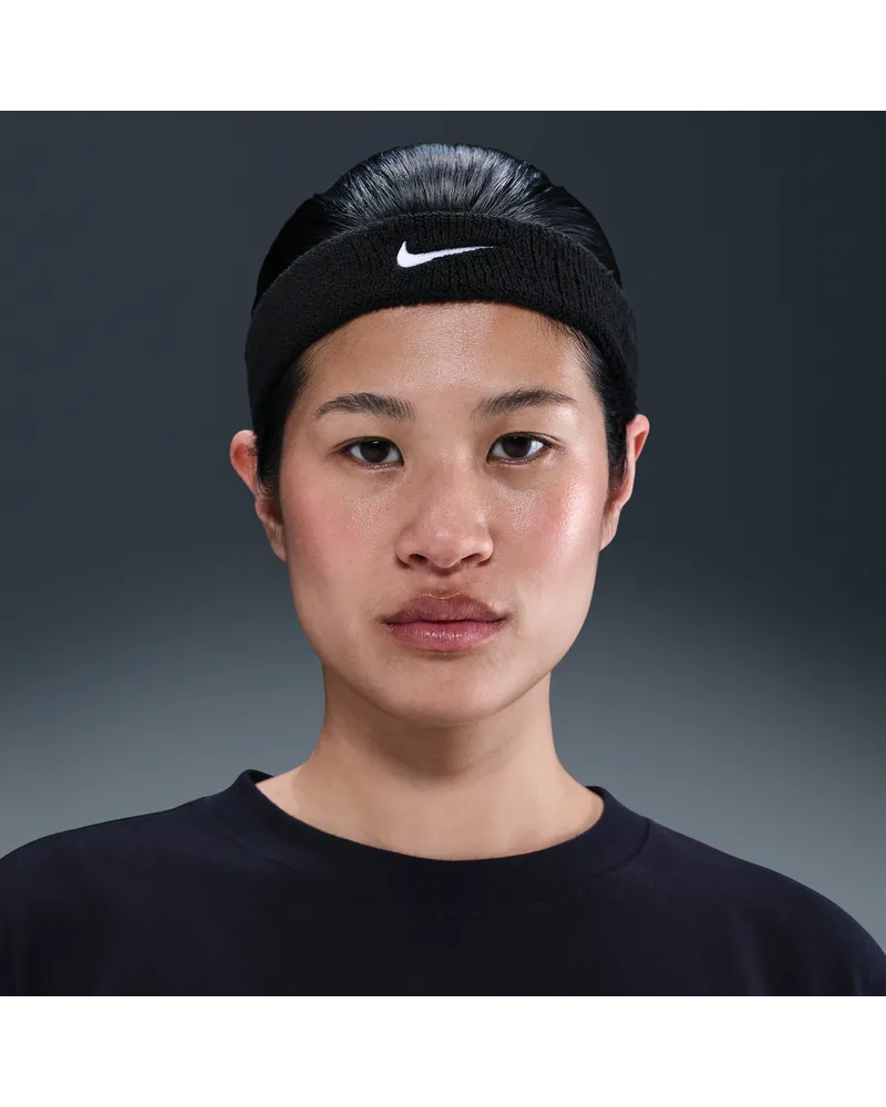 Nike Swoosh Classic Stirnband - Schwarz Schwarz