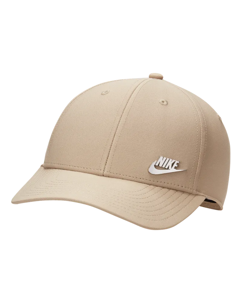 Nike Dri-FIT Club strukturierte Cap mit Metalllogo - Braun Braun