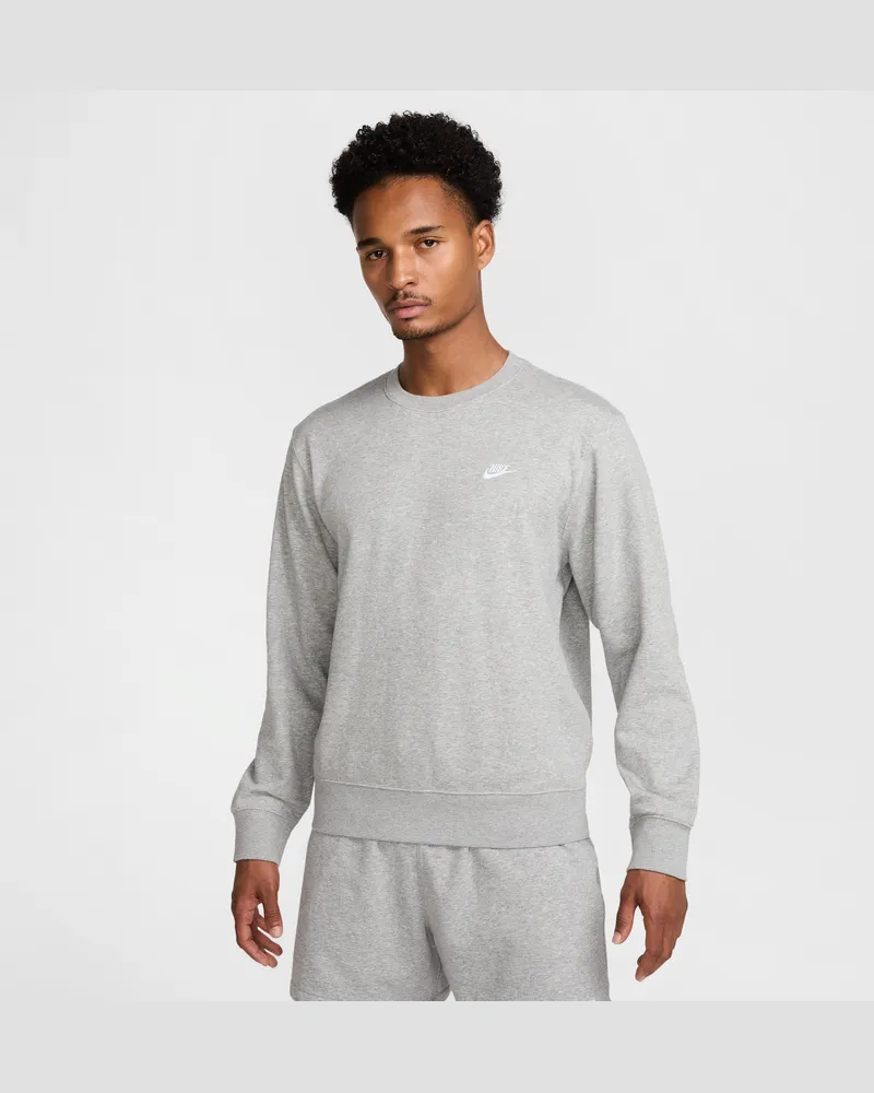 Nike Club Herren-Rundhalsshirt aus French Terry - Grau Grau