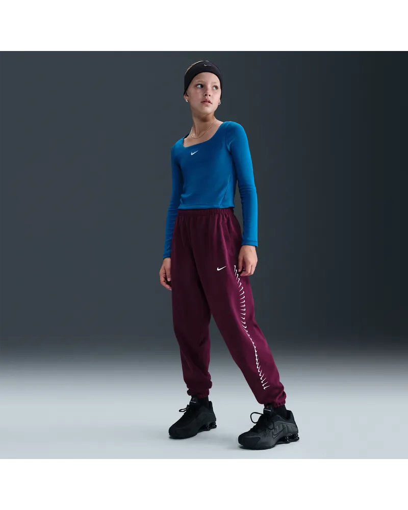 Nike Dri-FIT Fleece-Hose (Mädchen) - Rot Rot