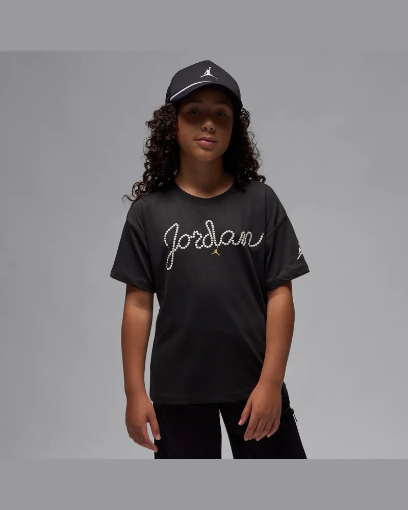 Jordan Pearl T-Shirt (ältere Kinder) - Schwarz Schwarz