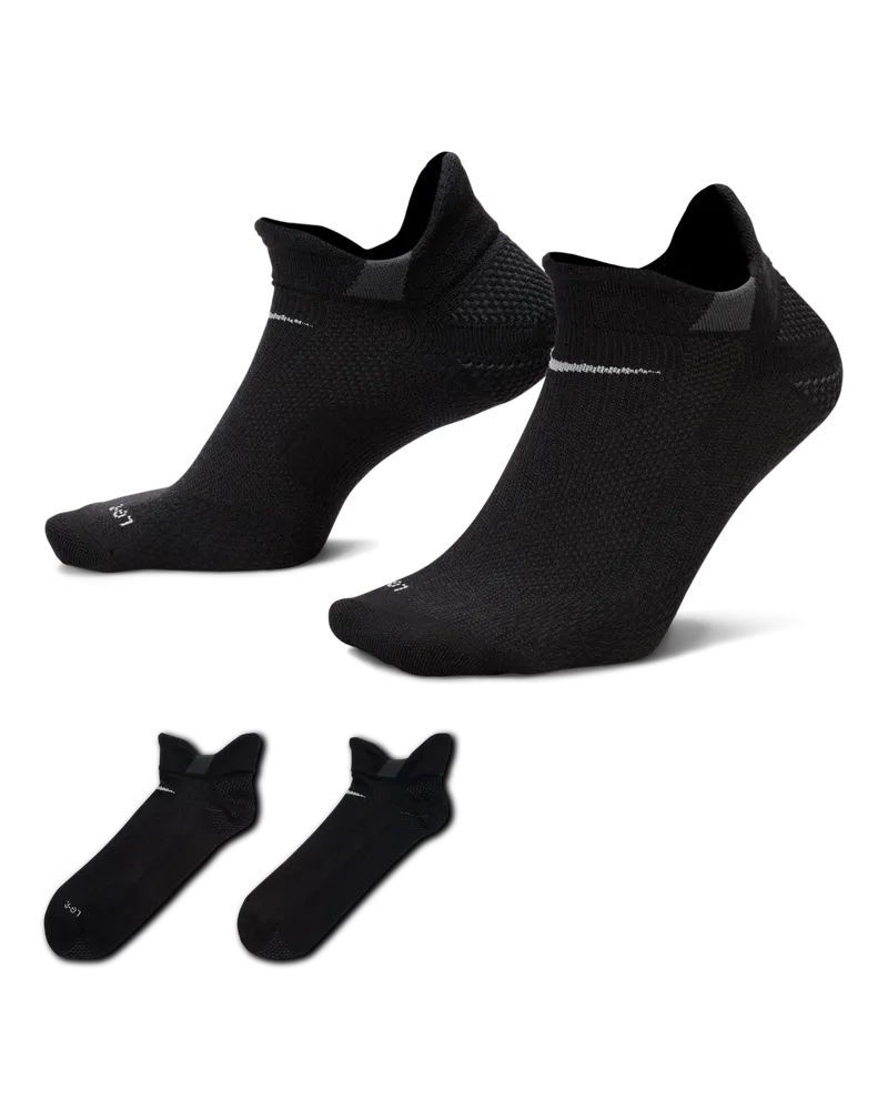 Nike Running No-Show Wollsocken (1 Paar) - Schwarz Schwarz