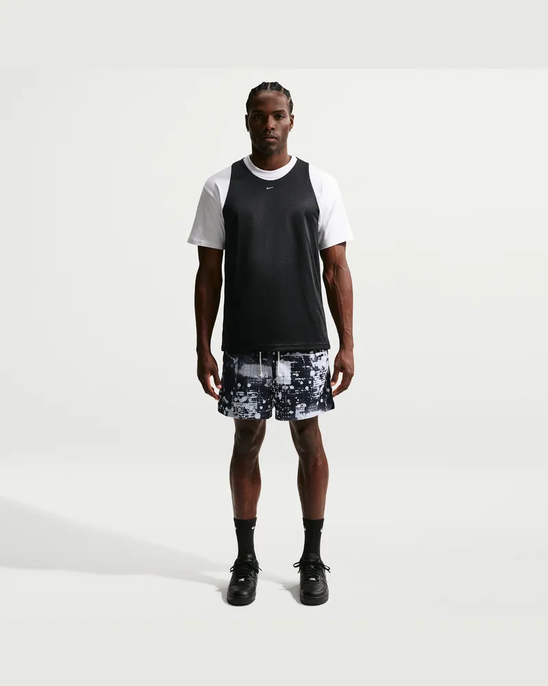 Nike Standard-Basketballshorts aus Meshmaterial mit Dri-FIT-Technologie (Herren) (ca. 13 cm) - Weiß Weiß