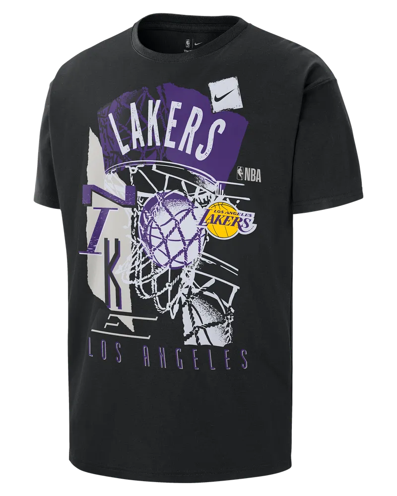 Nike Los Angeles Lakers Courtside  NBA Vintage-T-Shirt (Herren) - Schwarz Schwarz