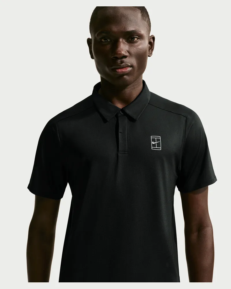 Nike Court Advantage Dri-FIT Tennis-Poloshirt (Herren) - Schwarz Schwarz