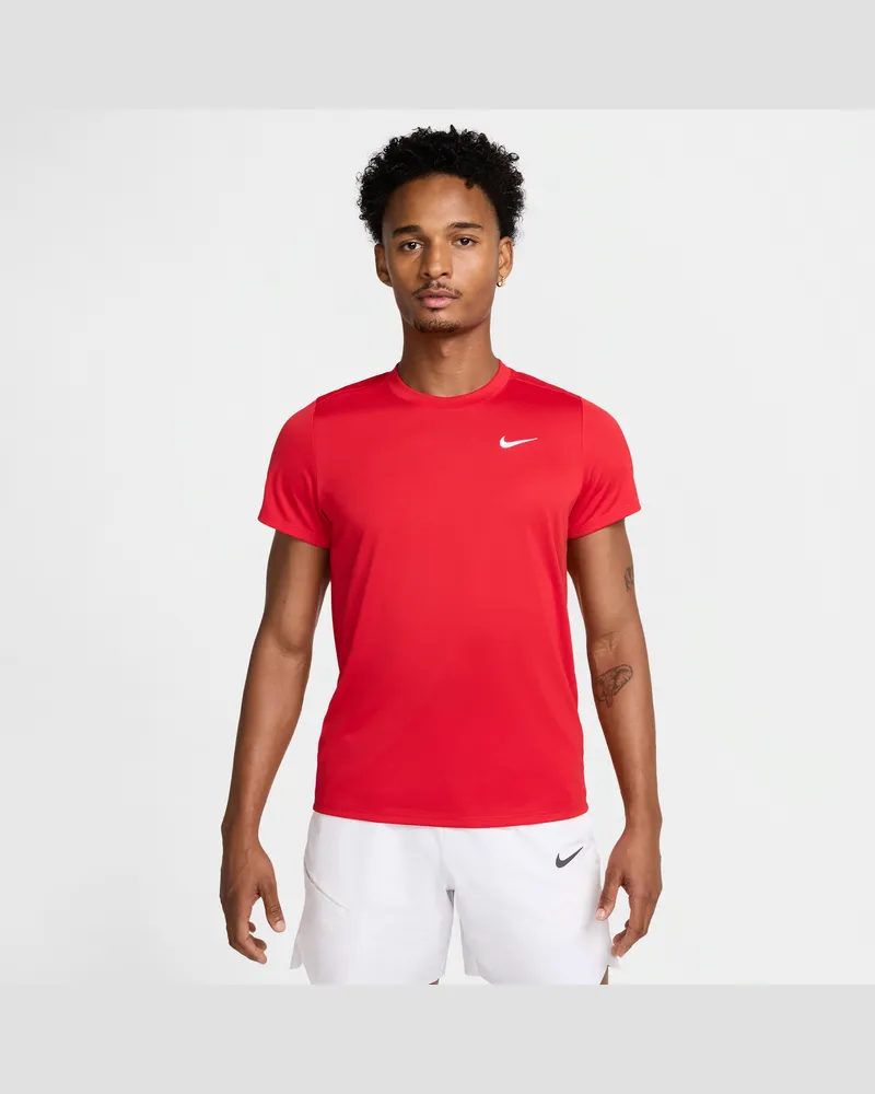 Nike Court Victory Dri-FIT Tennisoberteil für Herren - Rot Rot