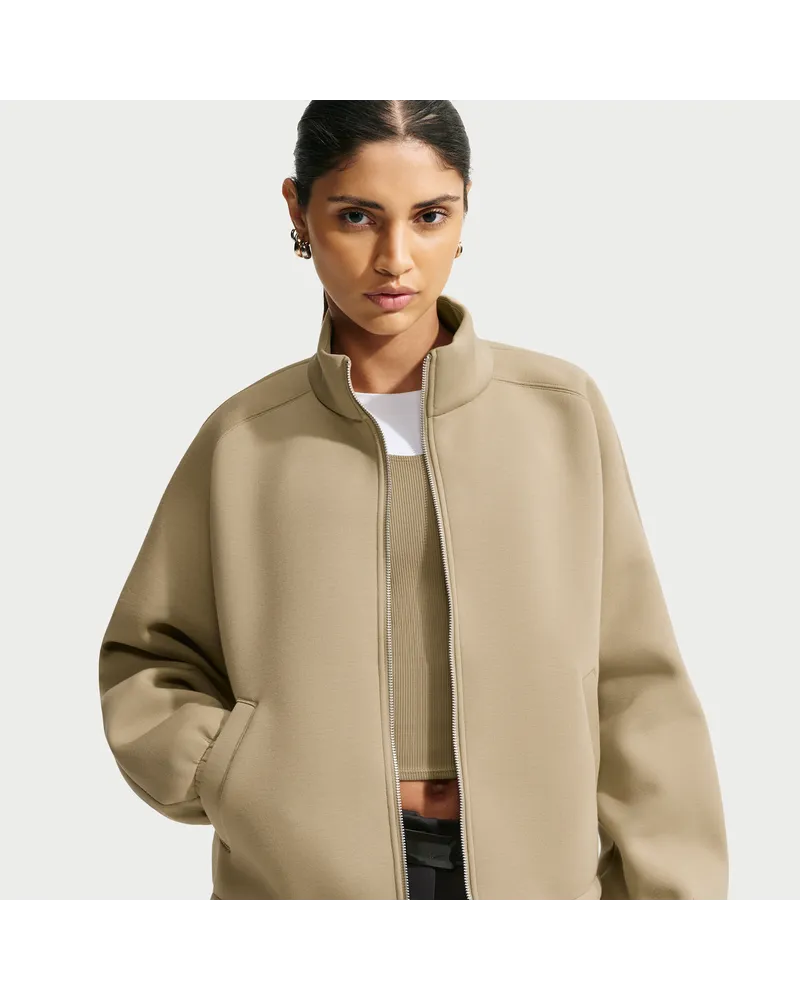 Nike Pregame Fleece Oversize-Track-Jacket (Damen) - Braun Braun