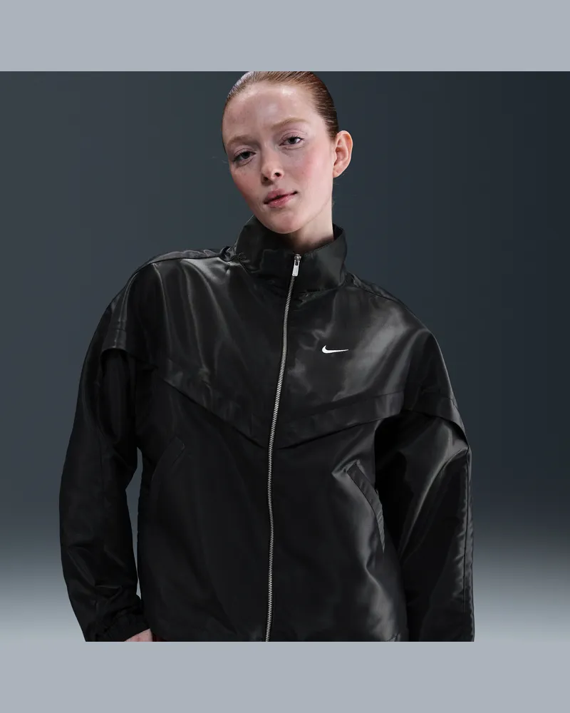 Nike Sportswear Windrunner Jacke mit Glanz (Damen) - Schwarz Schwarz