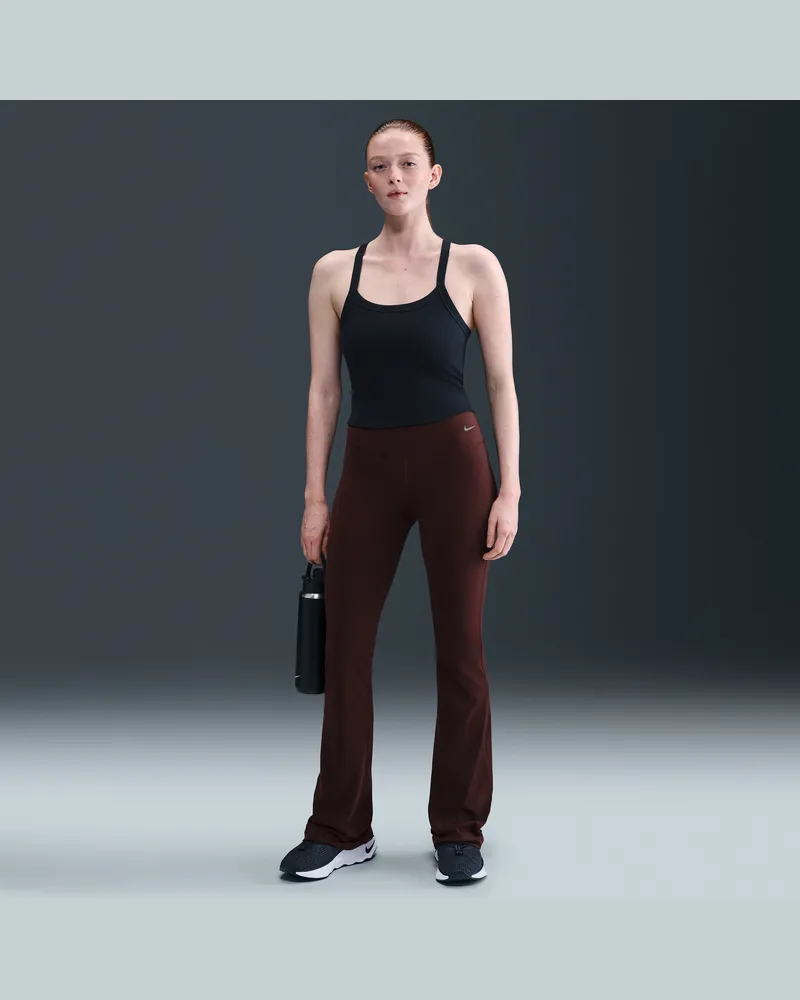 Nike Zenvy Leggings mit hohem Bund und ausgestelltem Bein für Damen - Rot Rot
