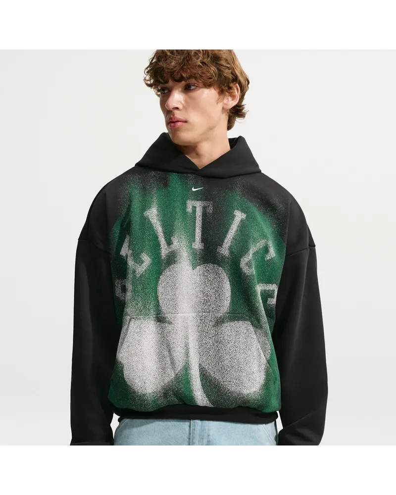 Nike Boston Celtics Standard Issue Fleece Basketball-Hoodie (Herren) - Schwarz Schwarz