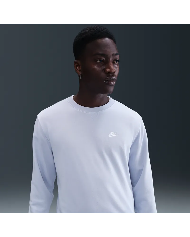 Nike Club Herren-Rundhalsshirt aus French Terry - Grau Grau