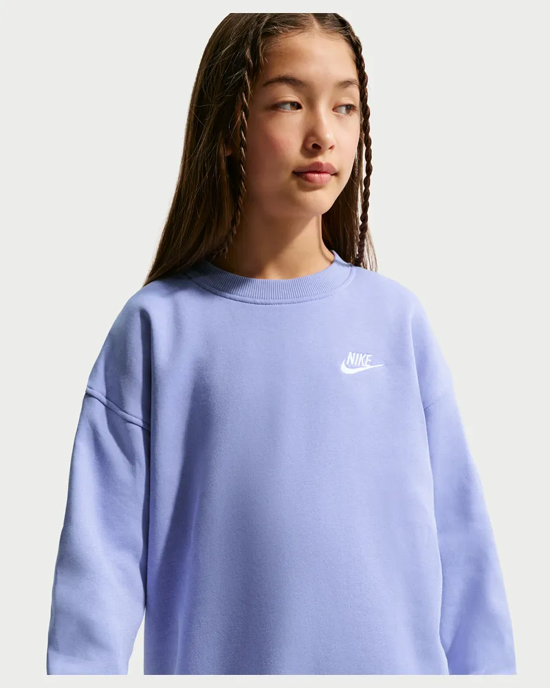 Nike Club Fleece Oversize-Sweatshirt (ältere Kinder) - Lila Lila