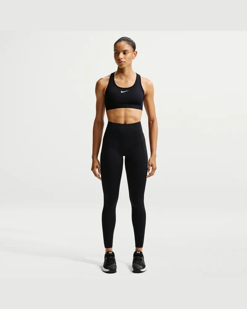 Nike Universa Leggings in voller Länge mit hohem Bund und ohne Frontnaht (Damen) - Schwarz Schwarz