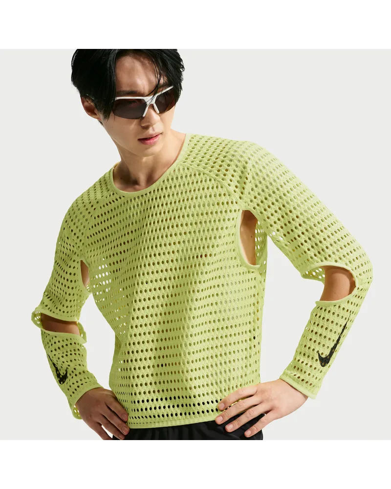 Nike Radical AirFlow Aero-FIT Longsleeve-Laufoberteil (Herren) - Gelb Gelb