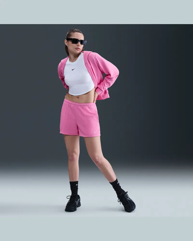 Nike Sportswear Chill Terry French-Terry-Shorts (ca. 10 cm) mit mittelhohem Bund für Damen - Pink Pink