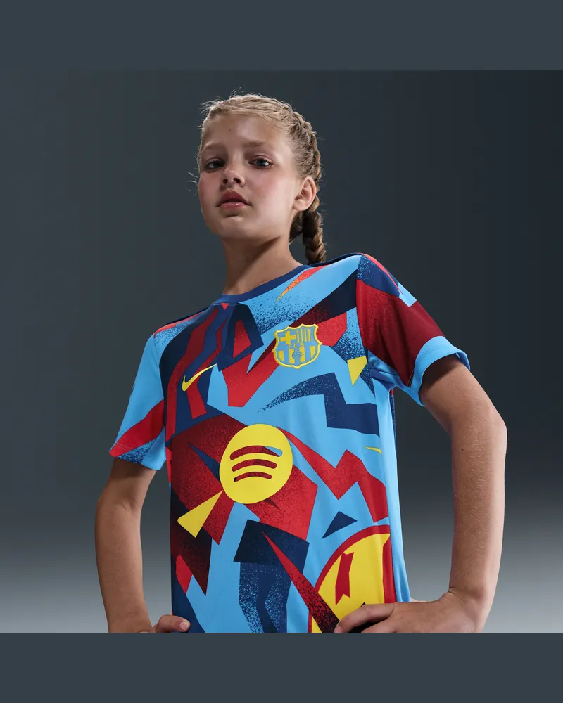 Nike FC Barcelona Academy Pro Fourth  Dri-FIT Pre-Match-Fußballoberteil (ältere Kinder) - Blau Blau