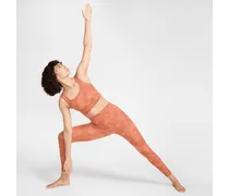 Zenvy Batik 7/8-Leggings mit sanftem Halt und hohem Taillenbund für Damen - Orange