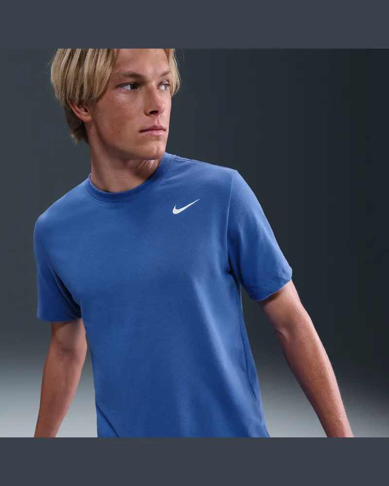 Nike Dri-FIT Fitness-T-Shirt für Herren - Blau Blau