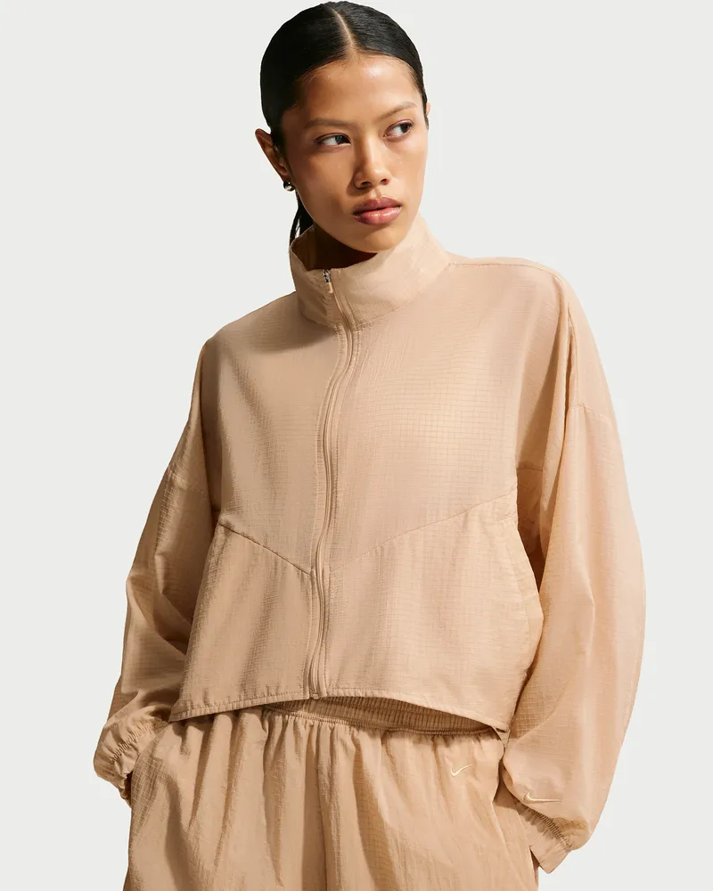 Nike leichte Oversize-Ripstop-Jacke (Damen) - Braun Braun