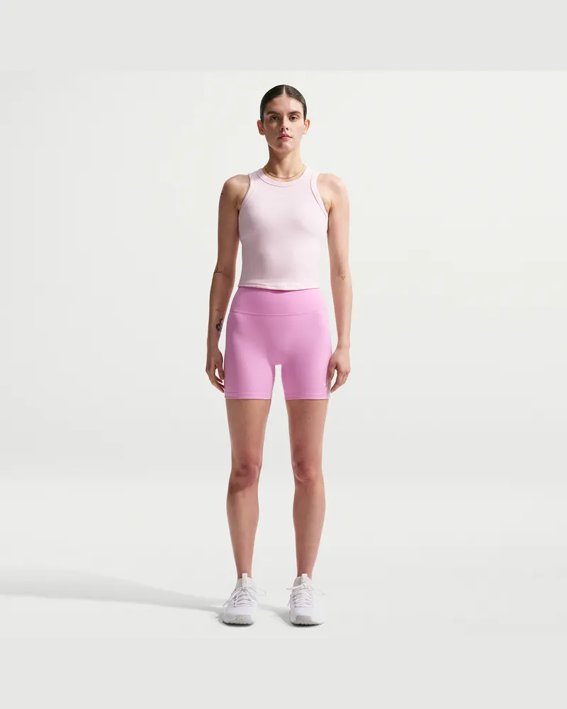 Nike One Bike Shorts mit hohem Bund für Damen (ca. 12,5 cm) - Pink Pink