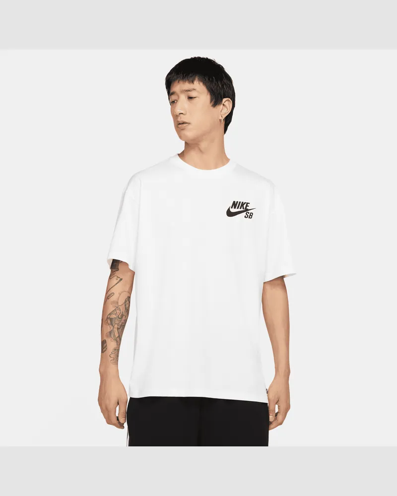 Nike SB Skateboard-T-Shirt mit Logo - Weiß Weiß