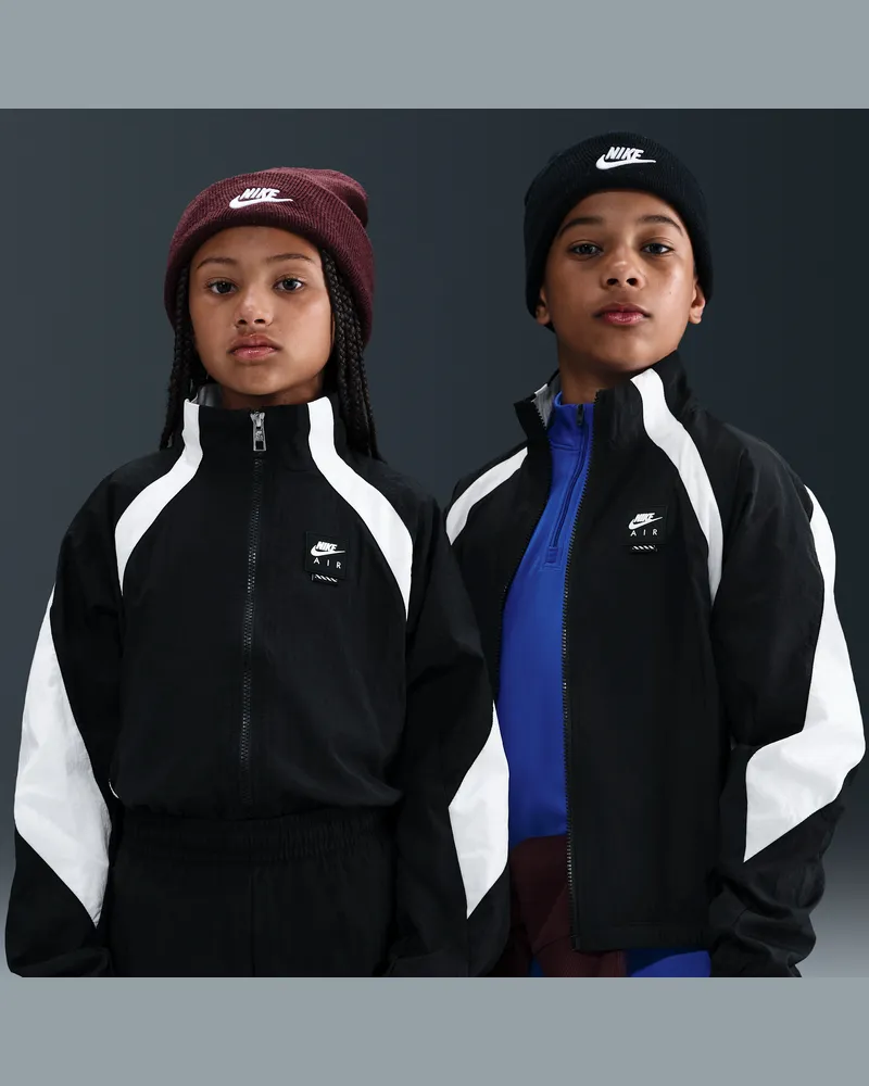 Nike Air Track-Jacket aus Webstoff (ältere Kinder) - Schwarz Schwarz