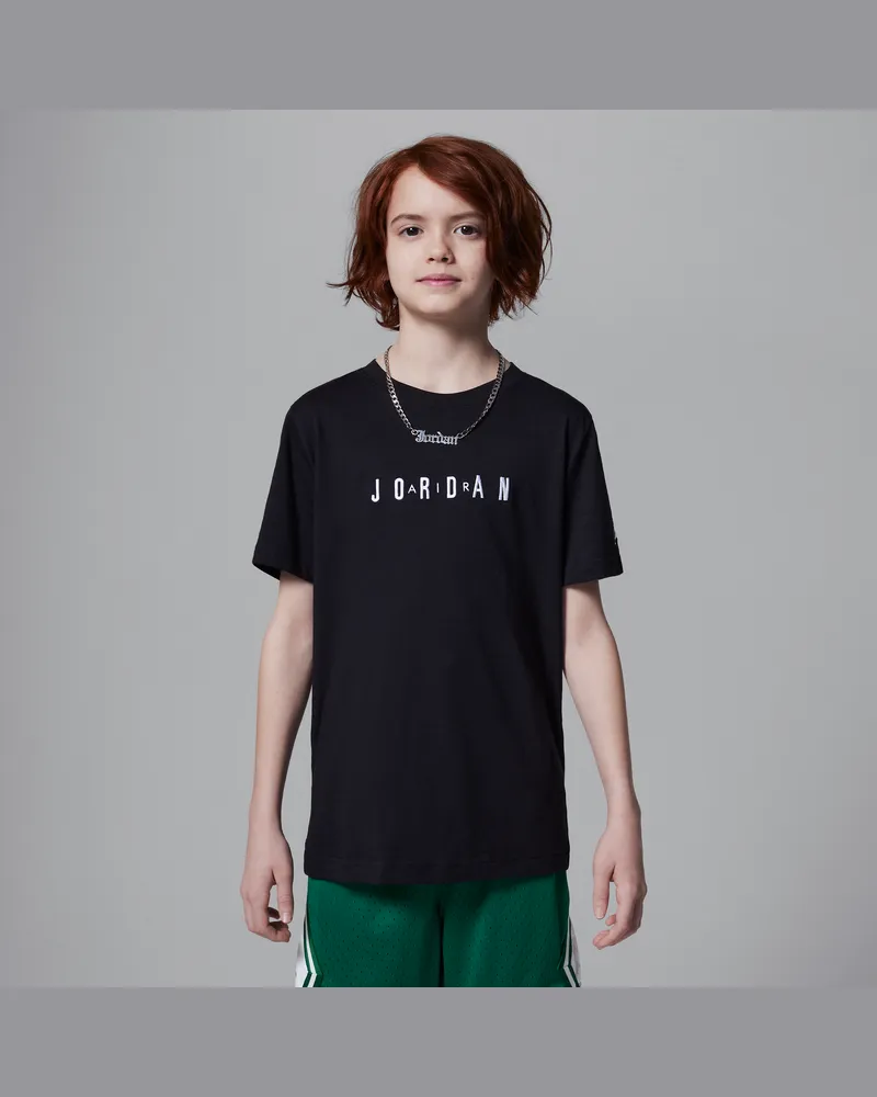 Jordan T-Shirt mit aufgesticktem Logo (ältere Kinder) - Schwarz Schwarz