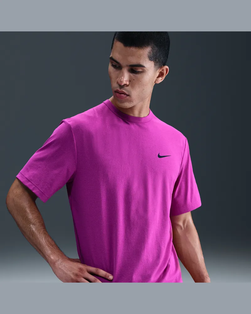 Nike Hyverse vielseitiges Nike Dri-FIT UV Kurzarm-Oberteil für Herren - Lila Lila