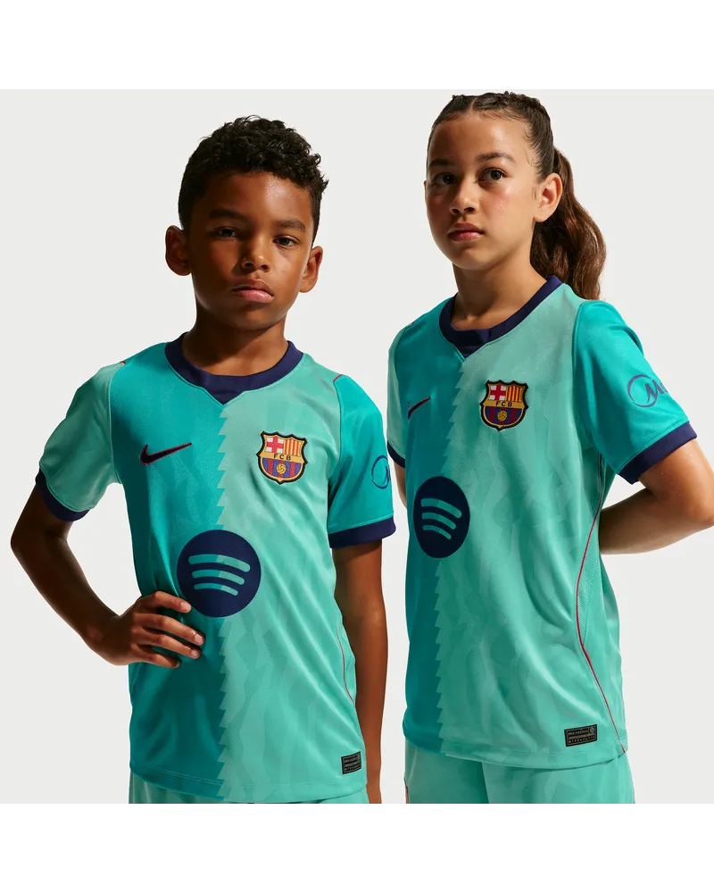 Nike FC Barcelona 2026/27 Stadium Third  Dri-FIT Replika-Fußballtrikot (ältere Kinder) - Grün Grün