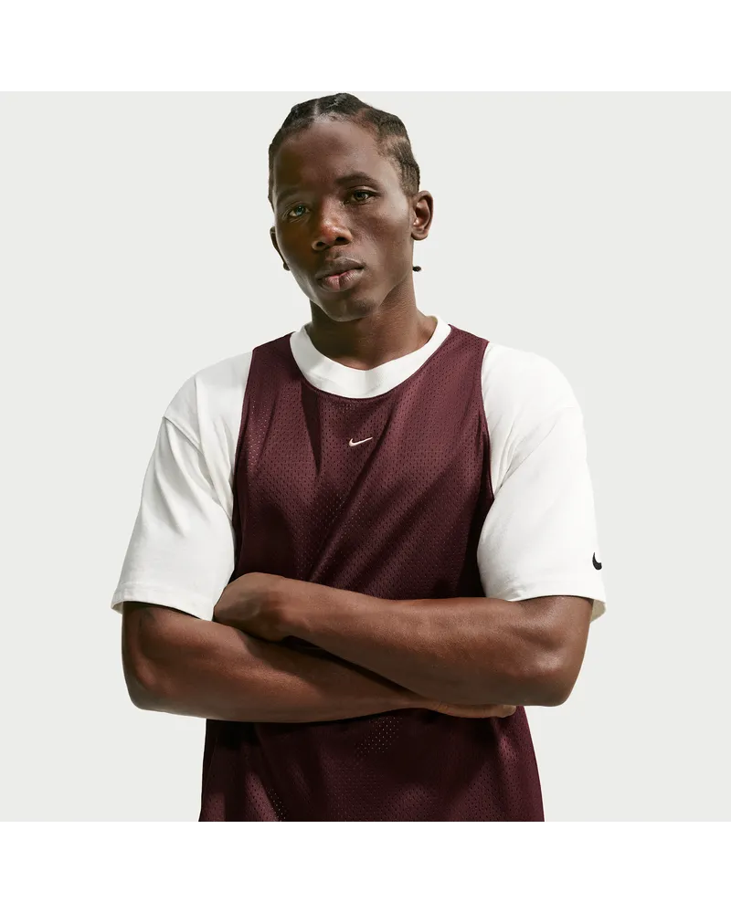 Nike Standard Issue Trainings-Basketballtrikot aus Mesh (Herren) - Rot Rot