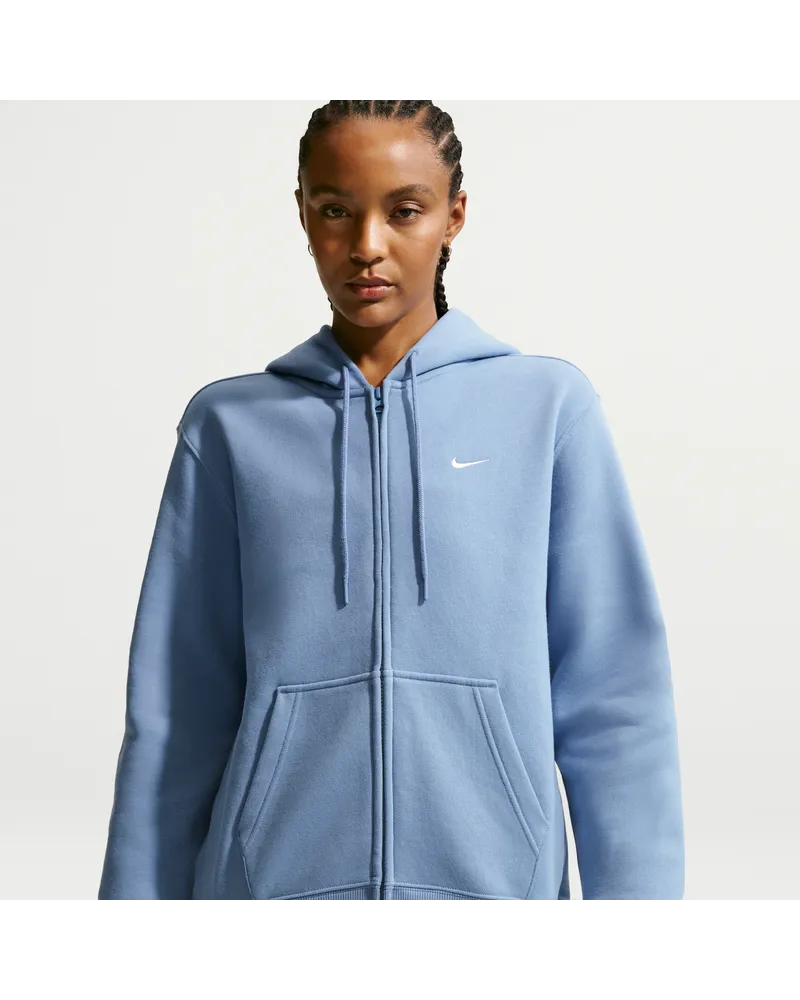 Nike Studio Fleece mittelschwere Kapuzenjacke (Damen) - Blau Blau