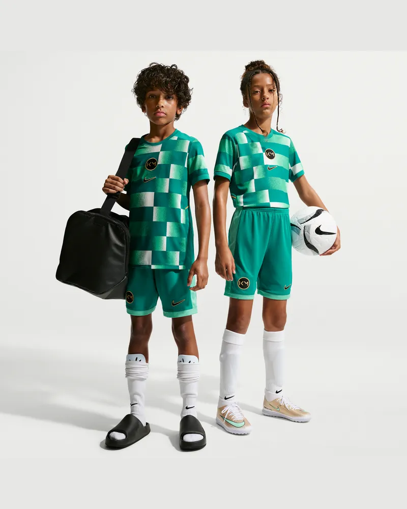Nike Kylian Mbappé Academy  Dri-FIT-Fußballshorts (ältere Kinder) - Grün Grün