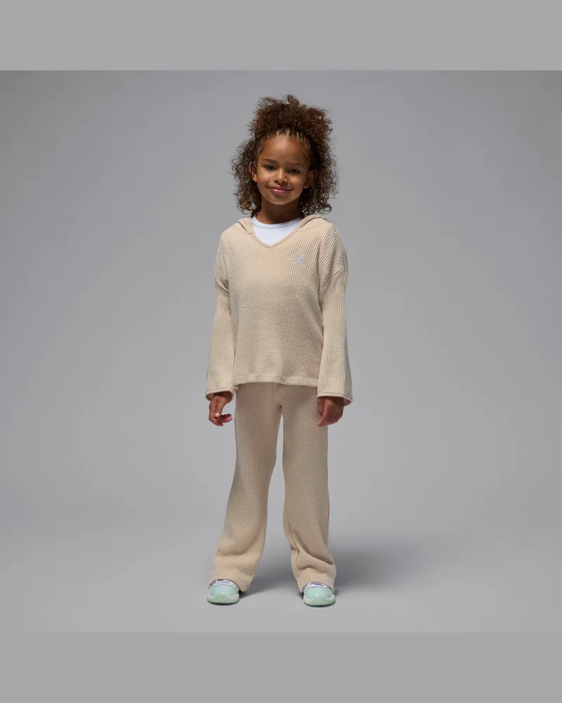 Jordan Heir To The Crown zweiteiliges Ripp-Pullover-Set (kleine Kinder) - Braun Braun