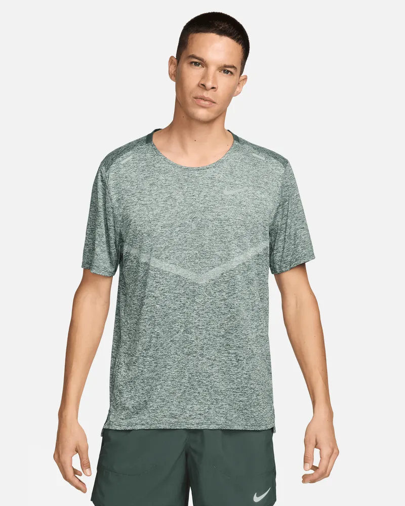 Nike Rise 365 Dri-FIT Kurzarm-Laufoberteil für Herren - Grün Grün