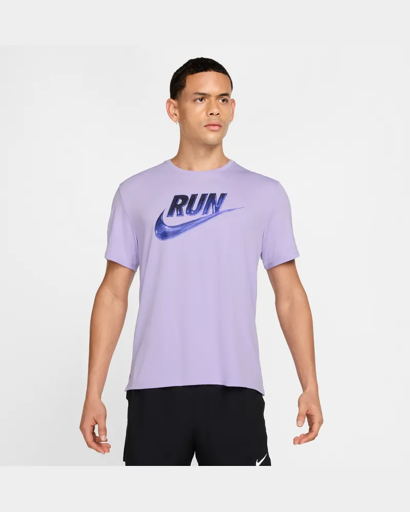Nike Miler Run Energy Dri-FIT Kurzarm-Laufoberteil (Herren) - Lila Lila