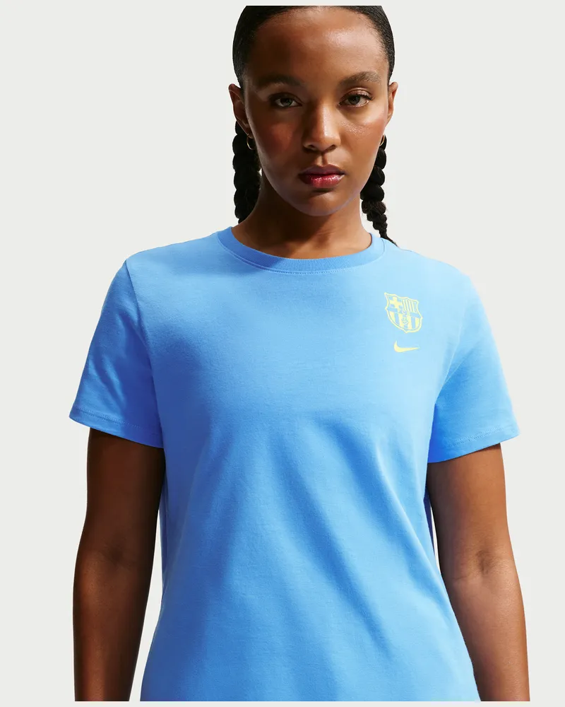 Nike FC Barcelona Supporter  Fußball-T-Shirt (Damen) - Blau Blau