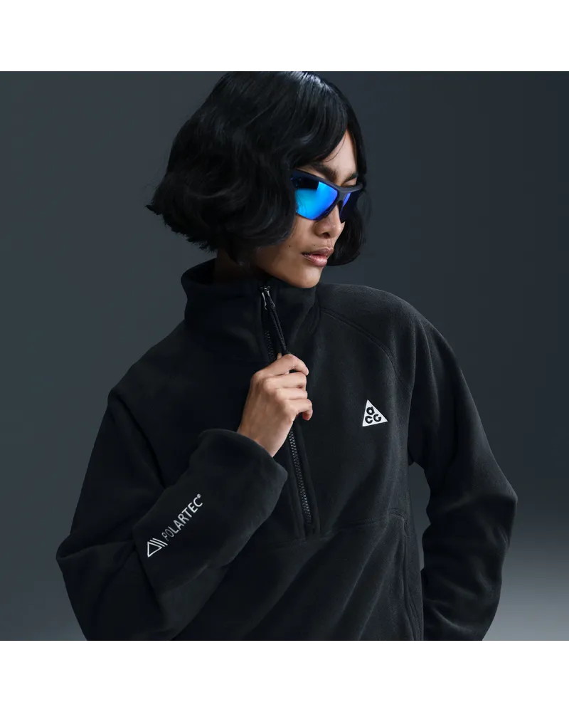 Nike ACG "Wolf Tree" Oberteil mit Halbreißverschluss (Damen) - Schwarz Schwarz