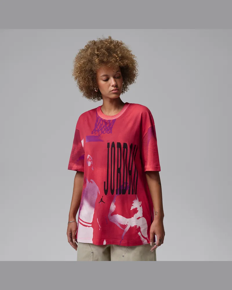 Jordan Flight Oversize-T-Shirt mit Grafik (Damen) - Rot Rot