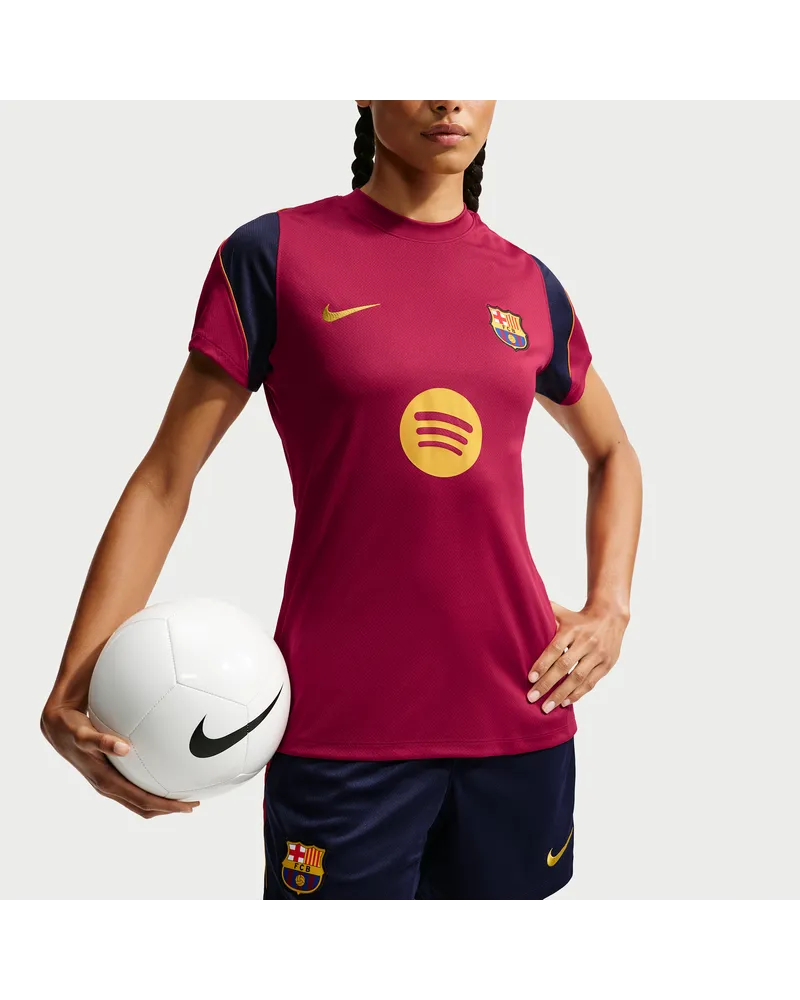 Nike FC Barcelona Strike  Dri-FIT Kurzarm-Fußballoberteil (Damen) - Rot Rot