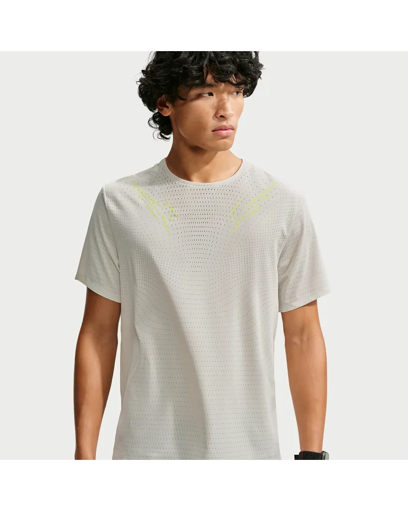 Nike AeroSwift Dri-FIT ADV Kurzarm-Laufoberteil mit Grafik (Herren) - Grau Grau