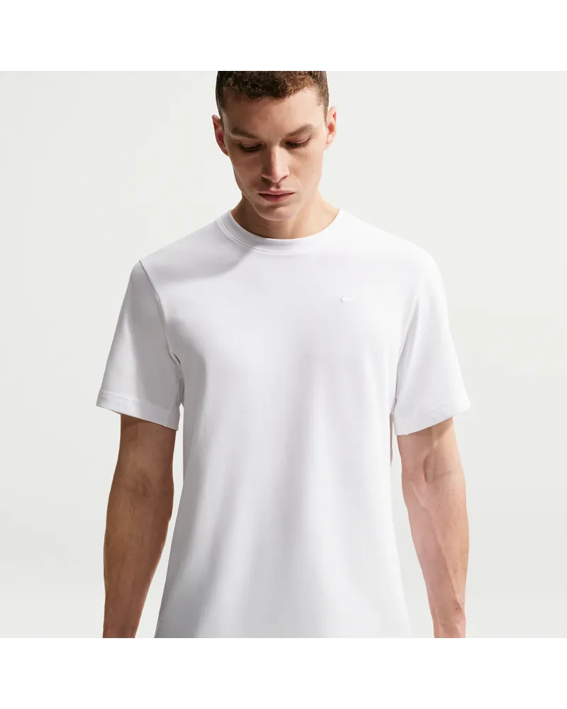 Nike Primary vielseitiges Nike Dri-FIT Kurzarm-Oberteil für Herren - Weiß Weiß