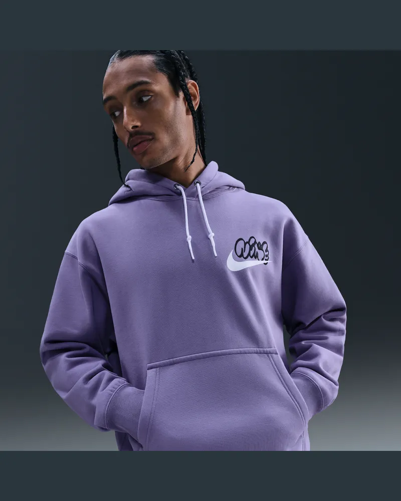 Nike Solo Swoosh Fleece-Hoodie für Herren - Lila Lila