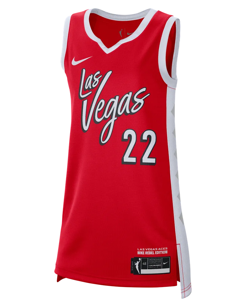 Nike A'ja Wilson Las Vegas Aces 2026 Rebel Edition  Dri-FIT WNBA Rebel Trikot - Rot Rot