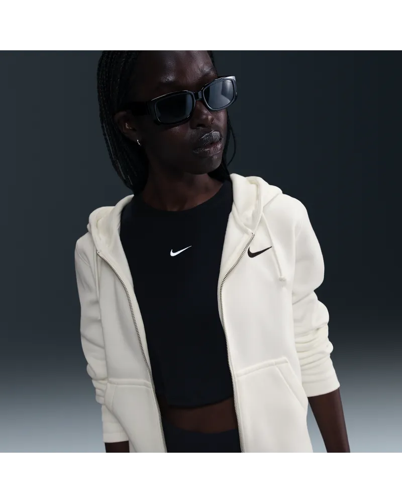 Nike Sportswear Phoenix Oversize-Fleece-Hoodie mit durchgehendem Reißverschluss (Damen) - Weiß Weiß