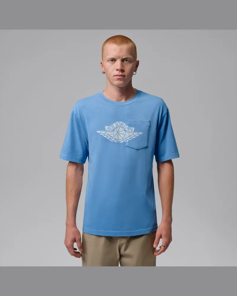Jordan Flight Essentials T-Shirt mit Tasche (Herren) - Blau Blau