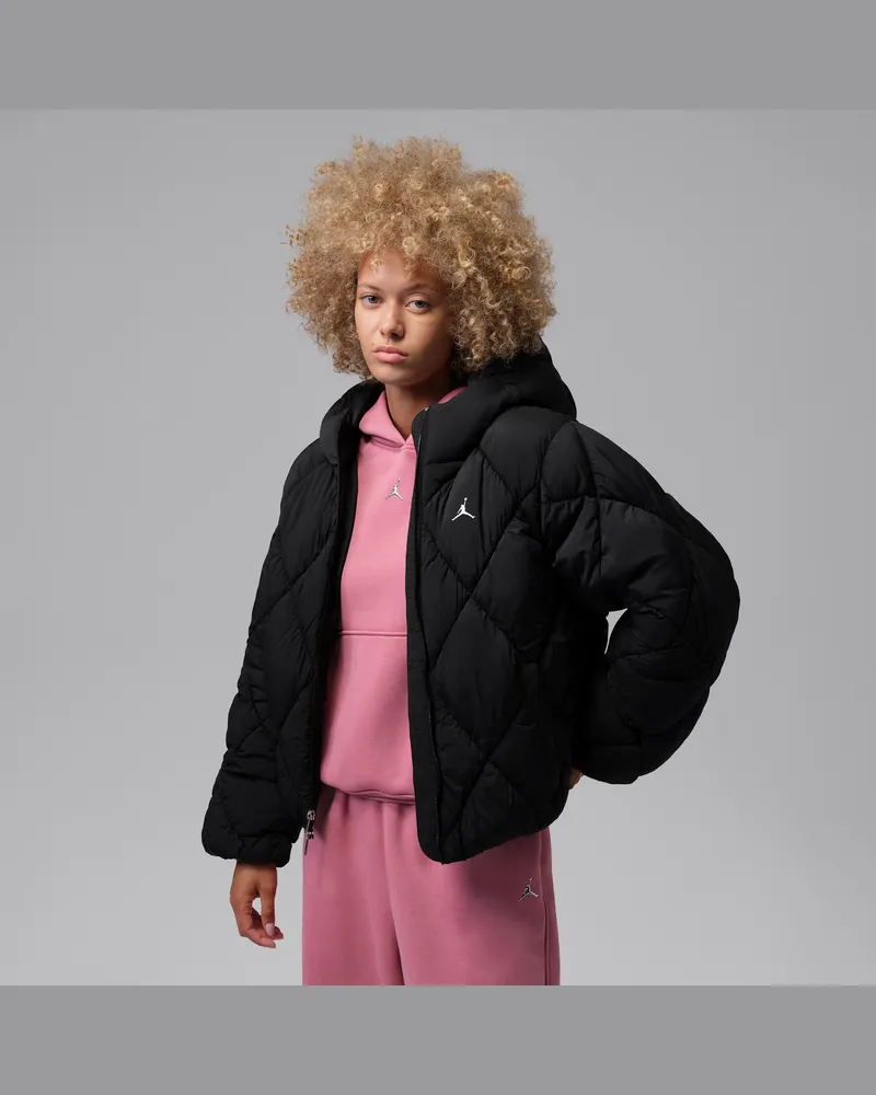 Jordan Brooklyn Puffer-Jacke (Damen) - Schwarz Schwarz